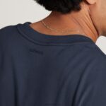 Allbirds erkek allgood pamuklu uzun kollu tişört L6L2L139 puslu indigo - Image 3