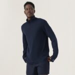 Allbirds erkek performans çeyrek fermuar L6L2L153 gerçek donanma