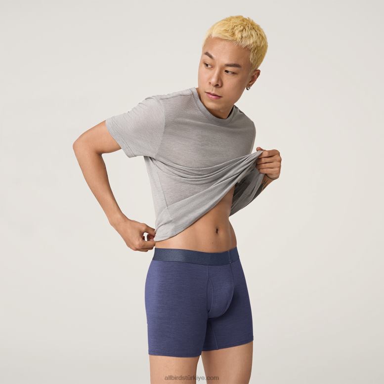 Allbirds erkek trino boxer şortu L6L2L119 puslu indigo - Image 1