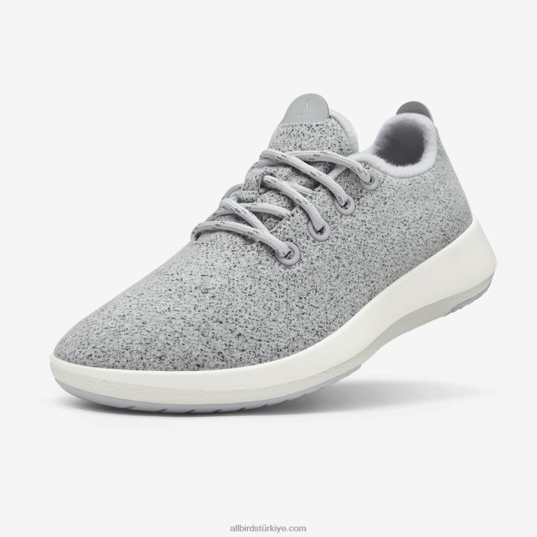 Allbirds erkek yün koşucu mizzles L6L2L48 açık gri (doğal beyaz taban) - Image 1