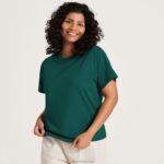 Allbirds kadın allgood pamuklu tişört L6L2L218 derin zümrüt - Image 2