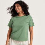 Allbirds kadın allgood pamuklu tişört L6L2L219 puslu kargo