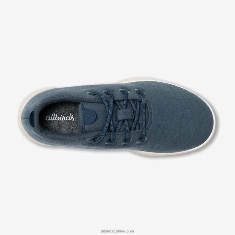 Allbirds küçük kuşlar yün yolluklar - büyük çocuklar L6L2L257 sakin turkuaz (doğal beyaz taban) - Image 5