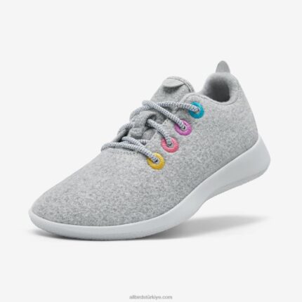 Allbirds küçük kuşlar yün yolluklar - büyük çocuklar L6L2L258 açık gri